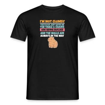 Je ne suis pas maladroit Le sol me déteste Capybara stupide - T-shirt homme - noir - Devant - AI Model Male 178 light (178cm)