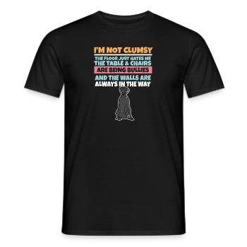 Je ne suis pas maladroit Le sol me déteste Chien stupide - T-shirt homme - noir - Devant - AI Model Male 178 light (178cm)
