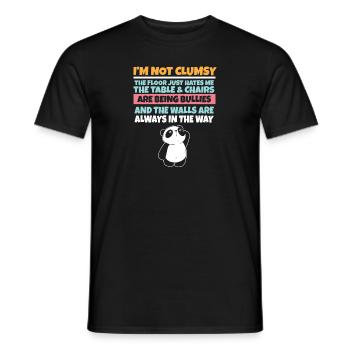 Je ne suis pas maladroit Le sol me déteste Panda stupide - T-shirt homme - noir - Devant - AI Model Male 178 light (178cm)