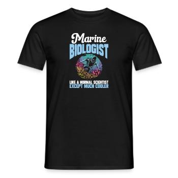 Marine Biology Ocean Marine Biologist - Men's T-Shirt - black - Front - AI Model Male 178 light (178cm)