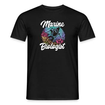 Marine Biology Ocean Marine Biologist - Men's T-Shirt - black - Front - AI Model Male 178 light (178cm)