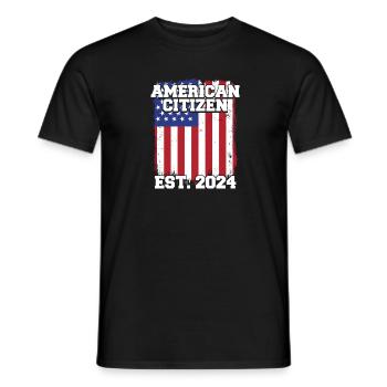 American Citizen Est 2024 US Flag Naturalized - Männer T-Shirt - Schwarz - Vorne - AI Model Male 178 light (178cm)