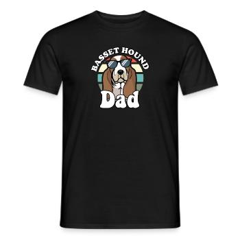 Basset Hound Dad Dog Lover Funny Bassethound Dog - Männer T-Shirt - Schwarz - Vorne - AI Model Male 178 light (178cm)