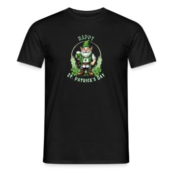 St. Patrick's Day Leprechaun I Green Beer I - Men's T-Shirt - black - Front - AI Model Male 178 light (178cm)