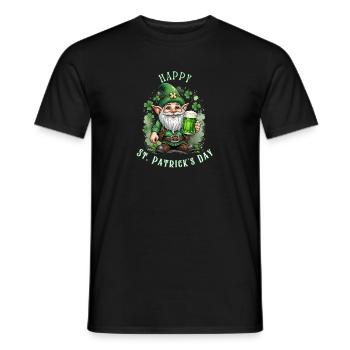 St. Patrick's Day Leprechaun I Green Beer I - Men's T-Shirt - black - Front - AI Model Male 178 light (178cm)