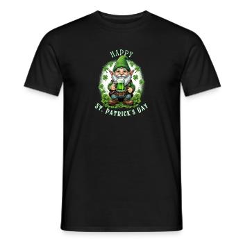 St. Patrick's Day Leprechaun I Green Beer I - Men's T-Shirt - black - Front - AI Model Male 178 light (178cm)