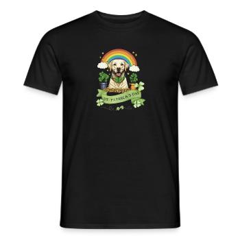 Clover St. Patrick's Day Labrador - Männer T-Shirt - Schwarz - Vorne - AI Model Male 178 light (178cm)