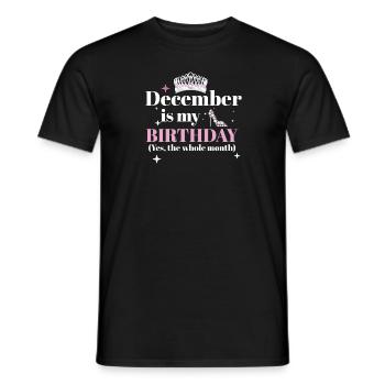 Décembre est mon anniversaire Oui tout le mois né - T-shirt homme - noir - Devant - AI Model Male 178 light (178cm)
