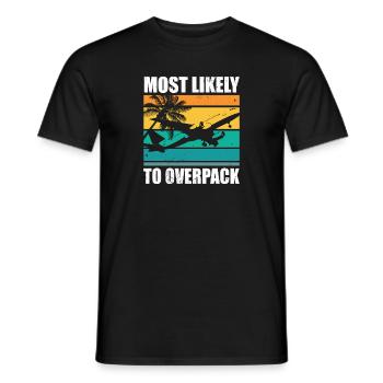 Most Likely To Overpack Matching Family Cruise - Männer T-Shirt - Schwarz - Vorne - AI Model Male 178 light (178cm)