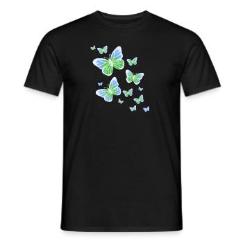 Schmetterling Schmetterling bunt Kinder Tier - Männer T-Shirt - Schwarz - Vorne - AI Model Male 178 light (178cm)