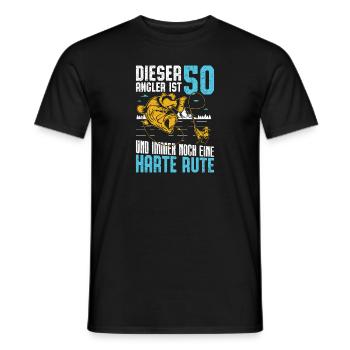50. Angler Geburtstag 50 Jahre alt - Männer T-Shirt - Schwarz - Vorne - AI Model Male 178 light (178cm)