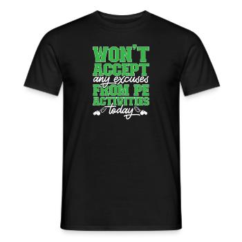 Professeur d’éducation physique Professeur d’éducation physique - T-shirt homme - noir - Devant - AI Model Male 178 light (178cm)