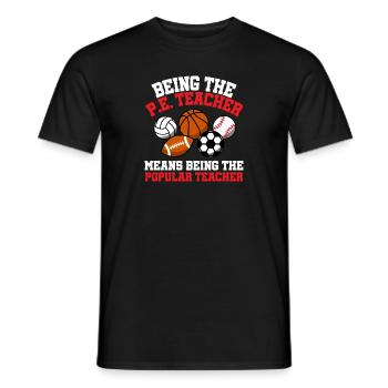 Professeur d’éducation physique Professeur d’éducation physique - T-shirt homme - noir - Devant - AI Model Male 178 light (178cm)