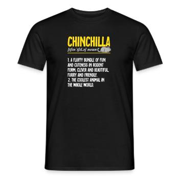 Chinchilla - T-shirt homme - noir - Devant - AI Model Male 178 light (178cm)