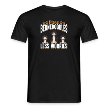 Bernedoodle Dog - Men's T-Shirt - black - Front - AI Model Male 178 light (178cm)