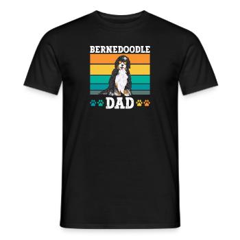 Bernedoodle Dog - Men's T-Shirt - black - Front - AI Model Male 178 light (178cm)