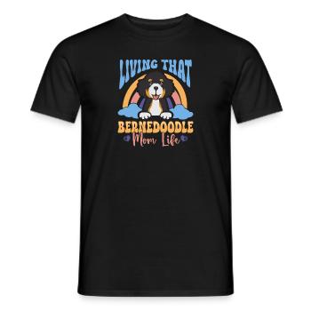 Bernedoodle Hund - Männer T-Shirt - Schwarz - Vorne - AI Model Male 178 light (178cm)