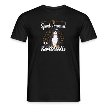Chien Bernedoodle - T-shirt homme - noir - Devant - AI Model Male 178 light (178cm)