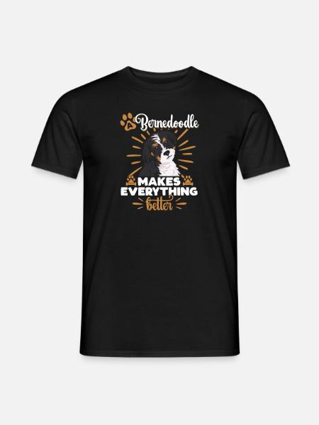 Bernedoodle Hund - Männer T-Shirt - Schwarz