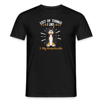 Chien Bernedoodle - T-shirt homme - noir - Devant - AI Model Male 178 light (178cm)