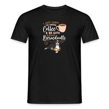Bernedoodle Hund - Männer T-Shirt - Schwarz - Vorne - AI Model Male 178 light (178cm)