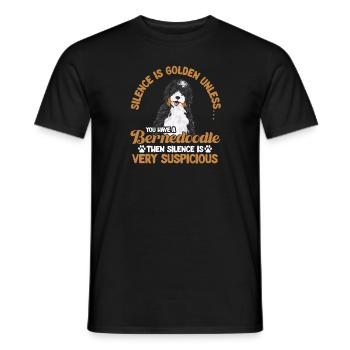 Chien Bernedoodle - T-shirt homme - noir - Devant - AI Model Male 178 light (178cm)