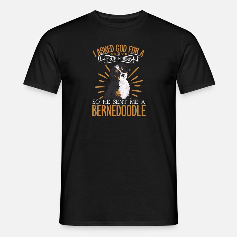 Bernedoodle Hund - Männer T-Shirt - Schwarz