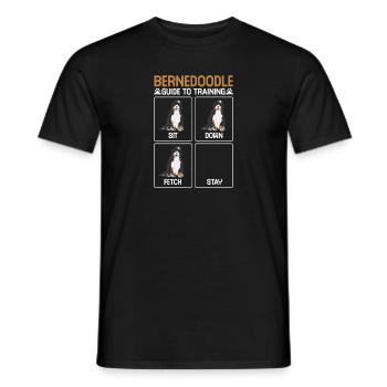 Bernedoodle Dog - Men's T-Shirt - black - Front - AI Model Male 178 light (178cm)