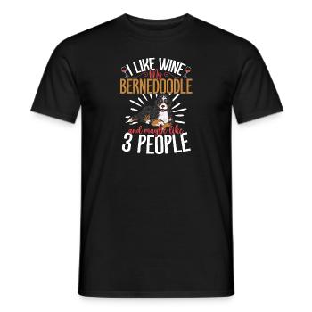 Bernedoodle Hund - Männer T-Shirt - Schwarz - Vorne - AI Model Male 178 light (178cm)