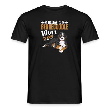 Bernedoodle Dog - Men's T-Shirt - black - Front - AI Model Male 178 light (178cm)
