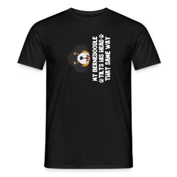 Chien Bernedoodle - T-shirt homme - noir - Devant - AI Model Male 178 light (178cm)