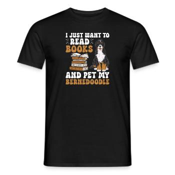 Bernedoodle Dog - Men's T-Shirt - black - Front - AI Model Male 178 light (178cm)