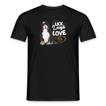 Bernedoodle Dog - Men's T-Shirt - black - Front - AI Model Male 178 light (178cm)