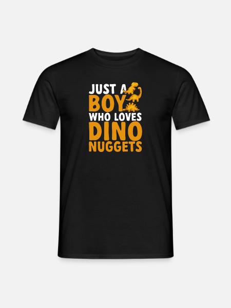 Dino Nuggets Dinosaurier Chicken Nuggets - Männer T-Shirt - Schwarz