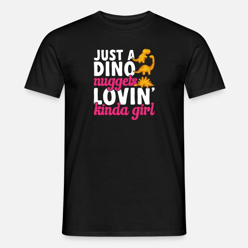 Dino Nuggets Dinosaurier Chicken Nuggets - Männer T-Shirt - Schwarz