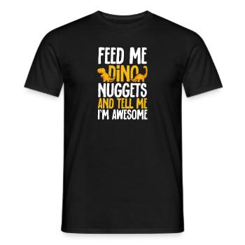Dino Nuggets Dinosaurier Chicken Nuggets - Männer T-Shirt - Schwarz - Vorne - AI Model Male 178 light (178cm)
