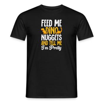 Dino Nuggets Dinosaurier Chicken Nuggets - Männer T-Shirt - Schwarz - Vorne - AI Model Male 178 light (178cm)