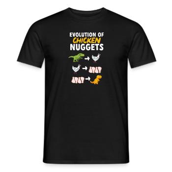 Dino Nuggets Dinosaurier Chicken Nuggets - Männer T-Shirt - Schwarz - Vorne - AI Model Male 178 light (178cm)