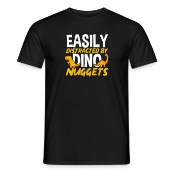 Dino Nuggets Dinosaurier Chicken Nuggets - Männer T-Shirt - Schwarz - Vorne - AI Model Male 178 light (178cm)