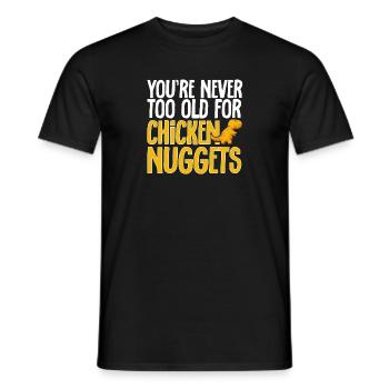 Dino Nuggets Dinosaurier Chicken Nuggets - Männer T-Shirt - Schwarz - Vorne - AI Model Male 178 light (178cm)