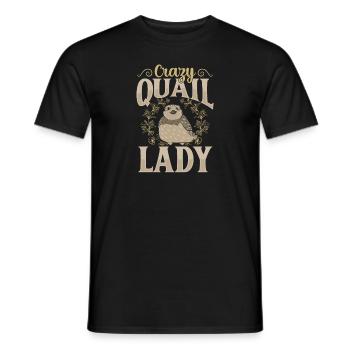 Quail Bird - Men's T-Shirt - black - Front - AI Model Male 178 light (178cm)