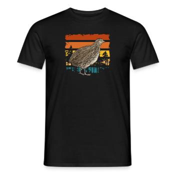Quail Bird - Men's T-Shirt - black - Front - AI Model Male 178 light (178cm)