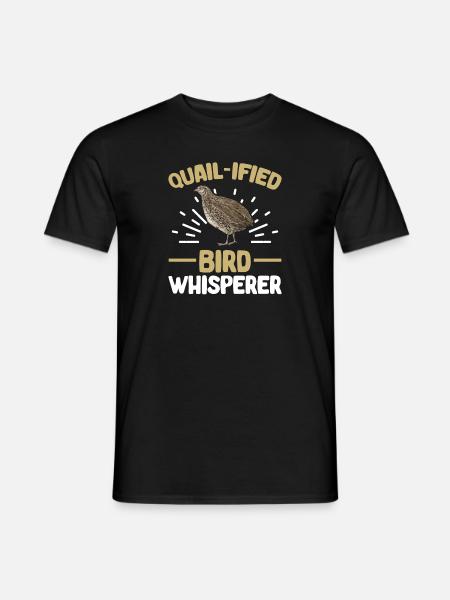Wachtel Vogel - Männer T-Shirt - Schwarz