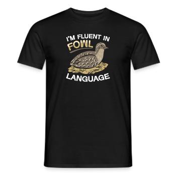 Quail Bird - Men's T-Shirt - black - Front - AI Model Male 178 light (178cm)