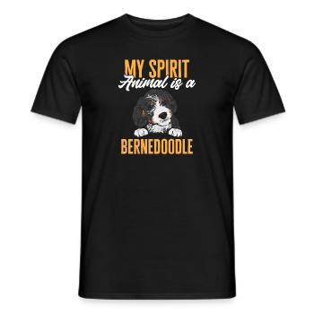 Chien Bernedoodle - T-shirt homme - noir - Devant - AI Model Male 178 light (178cm)