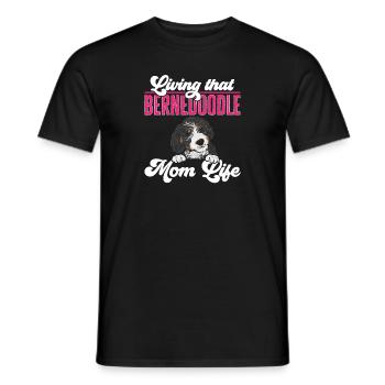 Bernedoodle Hund - Männer T-Shirt - Schwarz - Vorne - AI Model Male 178 light (178cm)