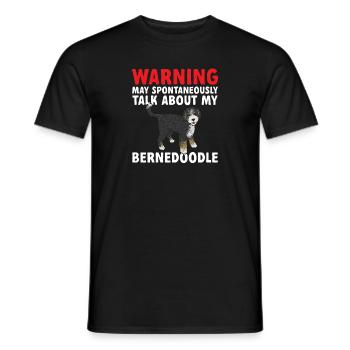 Bernedoodle Hund - Männer T-Shirt - Schwarz - Vorne - AI Model Male 178 light (178cm)
