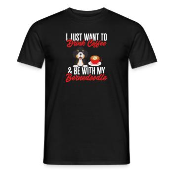Bernedoodle Hund - Männer T-Shirt - Schwarz - Vorne - AI Model Male 178 light (178cm)