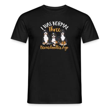 Chien Bernedoodle - T-shirt homme - noir - Devant - AI Model Male 178 light (178cm)