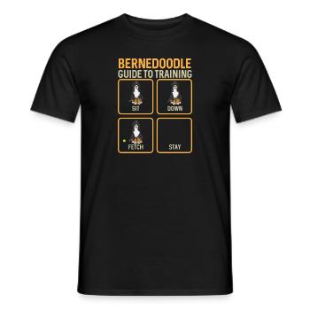 Chien Bernedoodle - T-shirt homme - noir - Devant - AI Model Male 178 light (178cm)